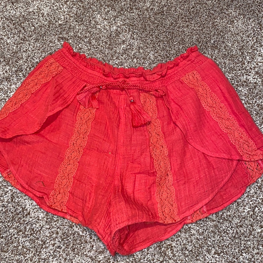 American eagle red dolphin shorts
